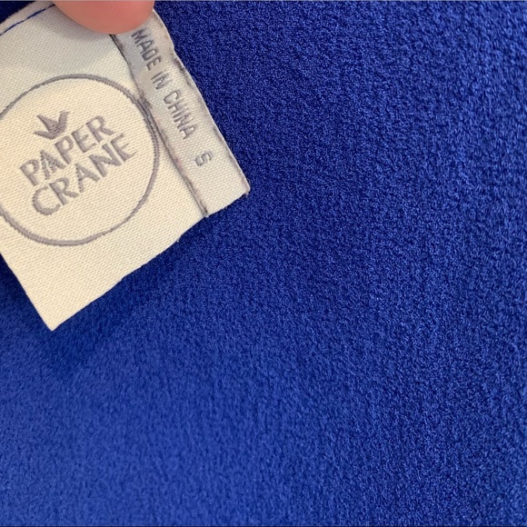 cobalt blue tank top, double v neckline, great condition, Small - Picture 3 of 3